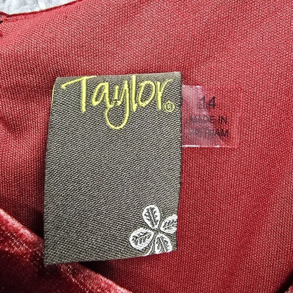 Taylor Women’s 14 Velvet Maxi Dress Drape Neck Side Slit Stretch Whimsigoth - Picture 5 of 13